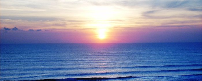 Sunset on Daytona Beach at Emerald Shores Hotel