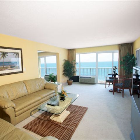 Inside our luxurious two bedroom suite overlooking the ocean in Daytona Beach Shores